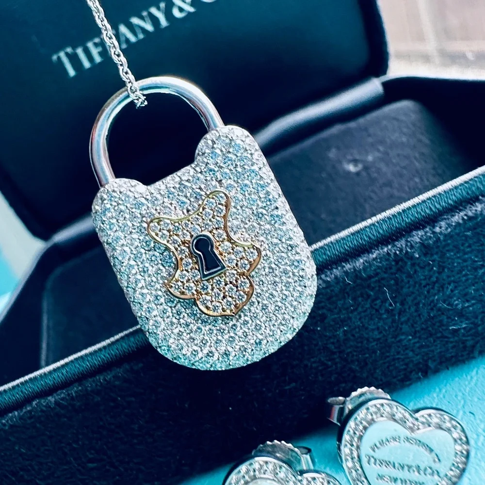 SOLD ❤️🔥EXTREMELY RARE Diamond Lock Pendant Necklace❤️🔥 - Picture 5 of 5